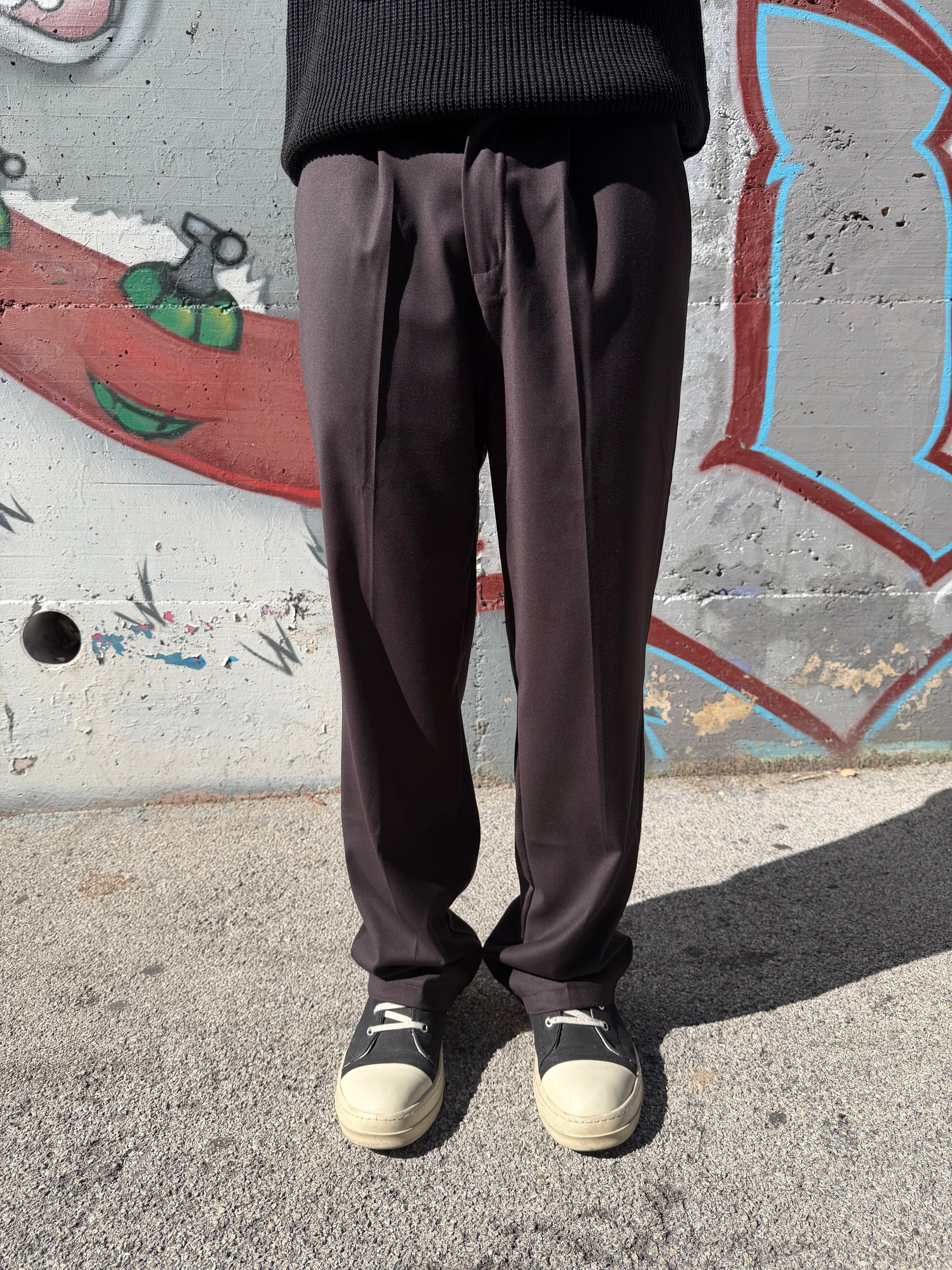 PANTALONE FONDO AMPIO MARRONE