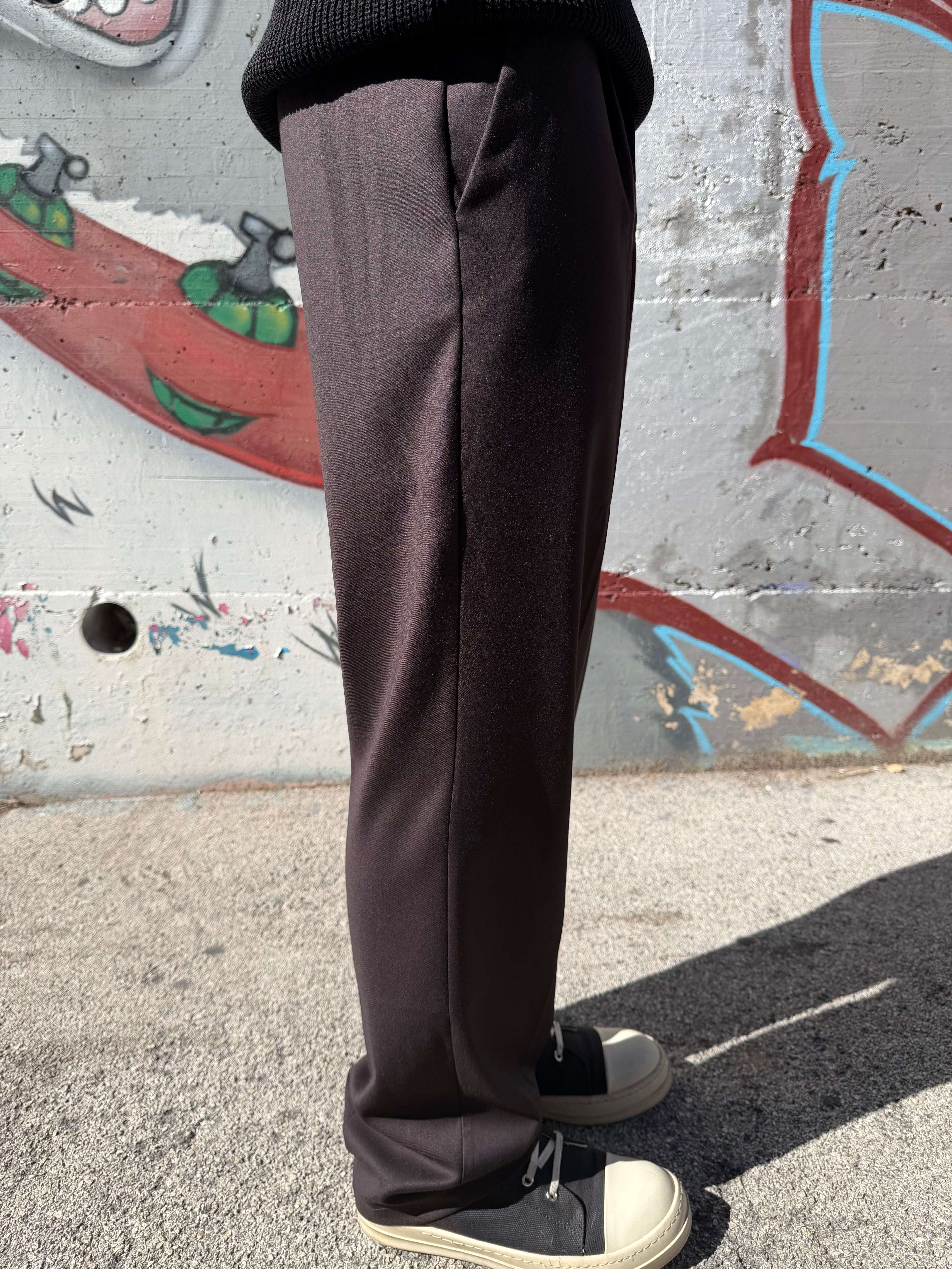 PANTALONE FONDO AMPIO MARRONE