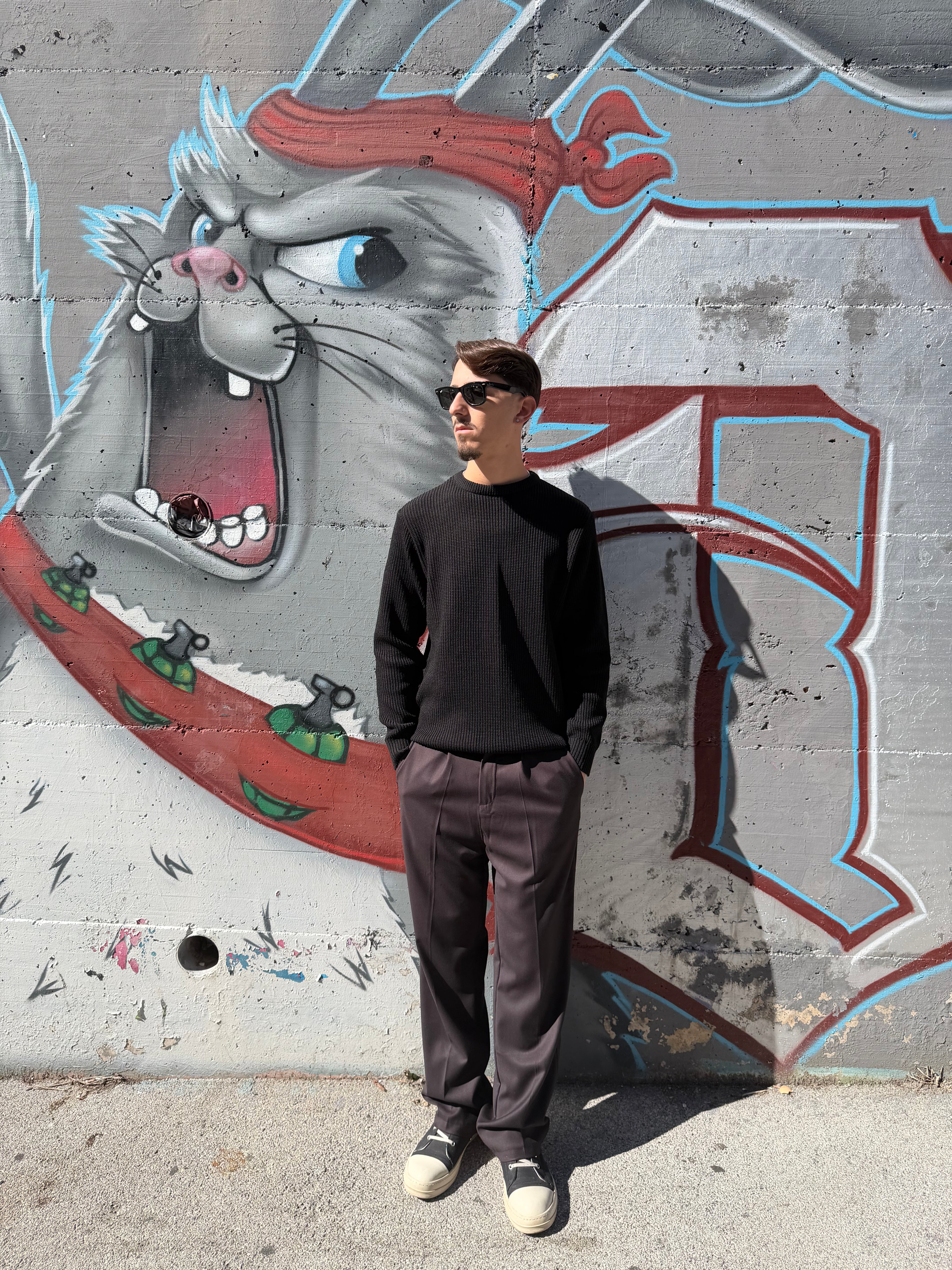 PULLOVER A COSTA NERO