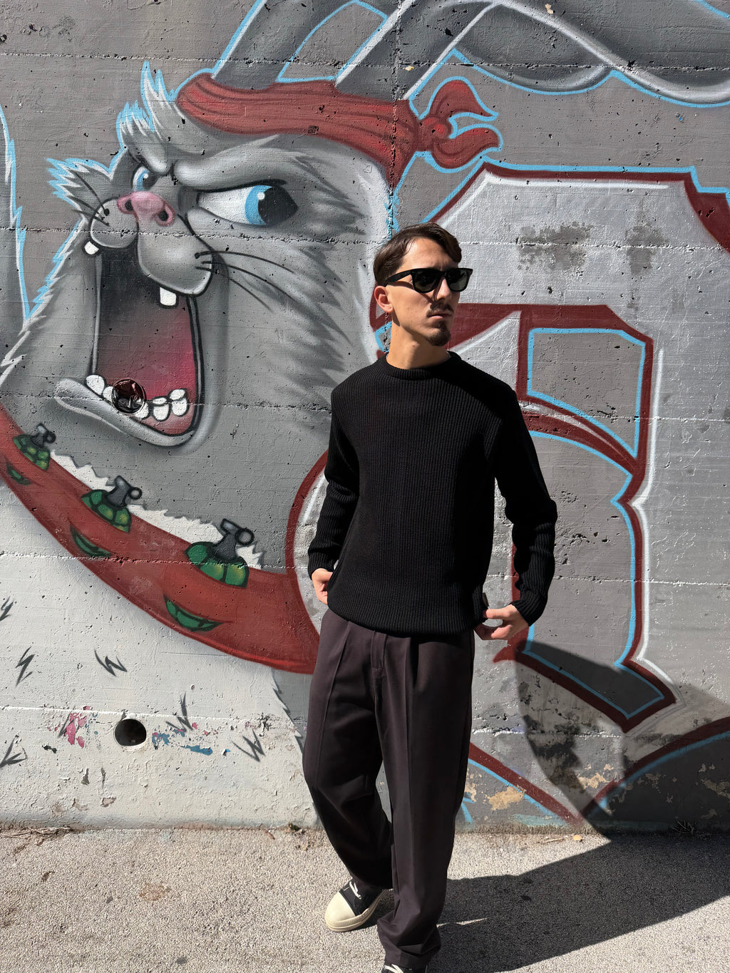 PULLOVER A COSTA NERO