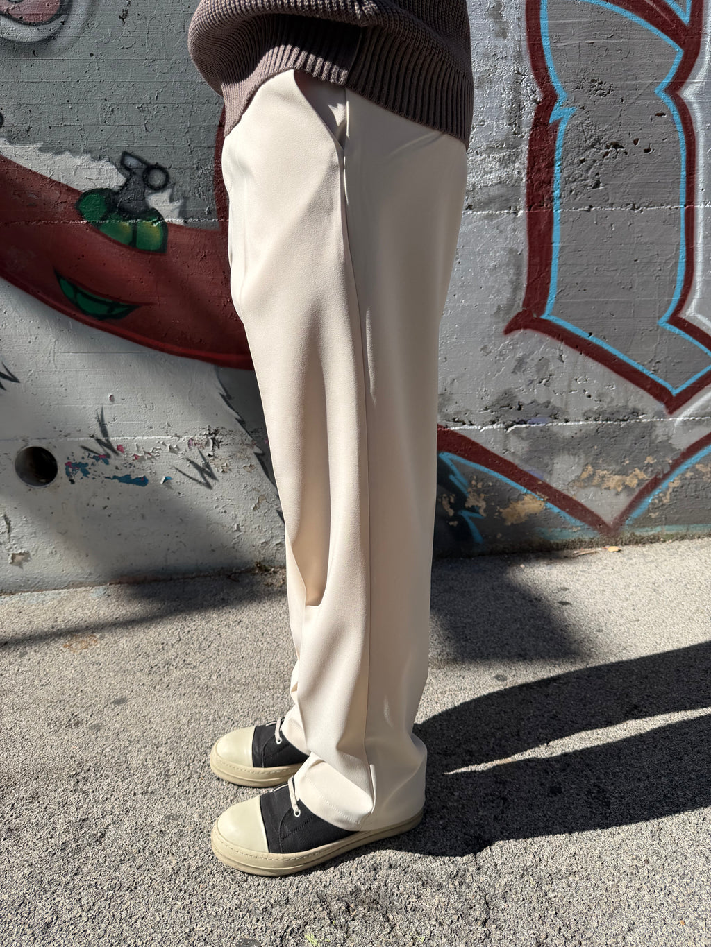 PANTALONE FONDO AMPIO BEIGE