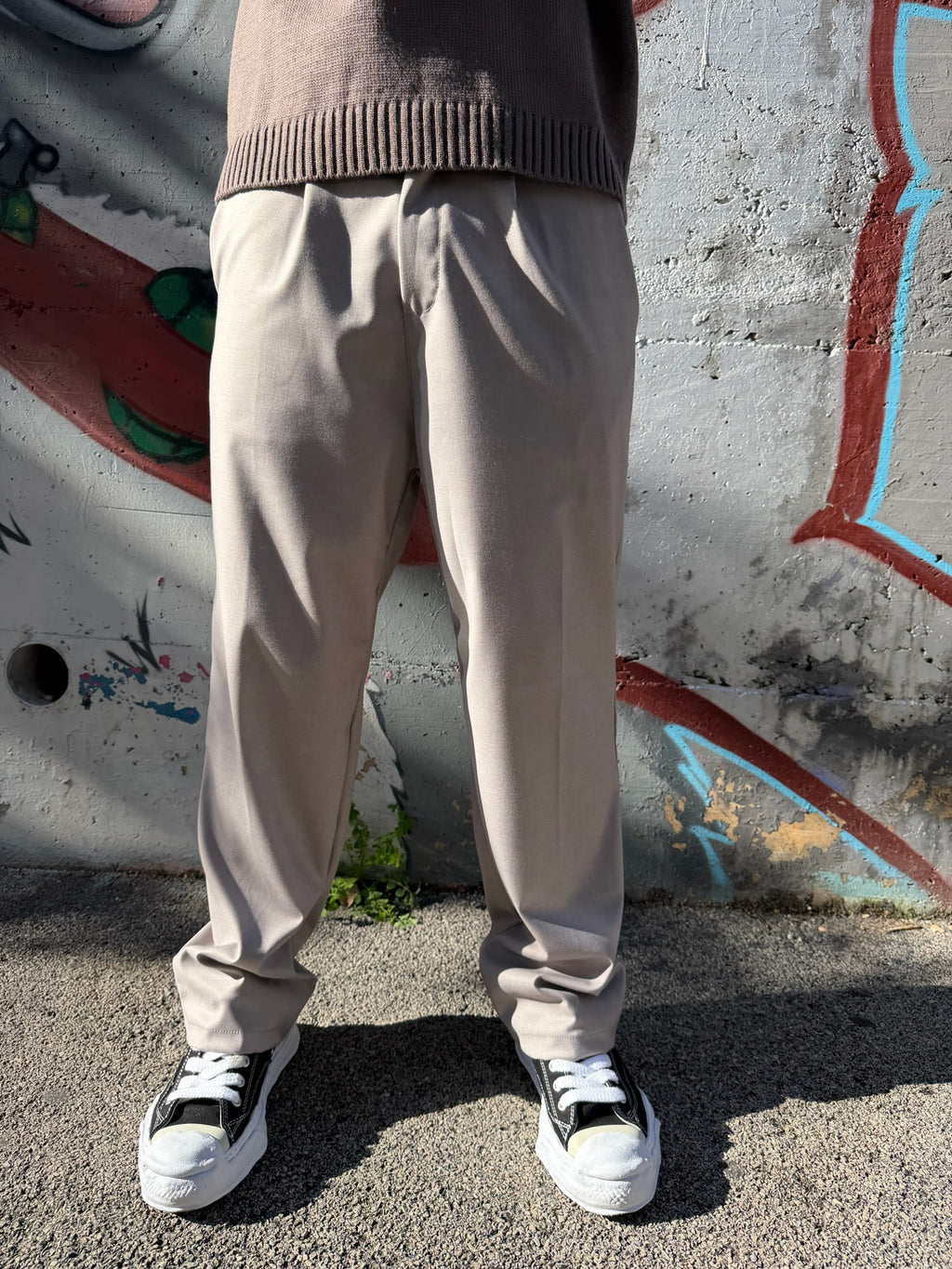 PANTALONE FONDO AMPIO TORTORA