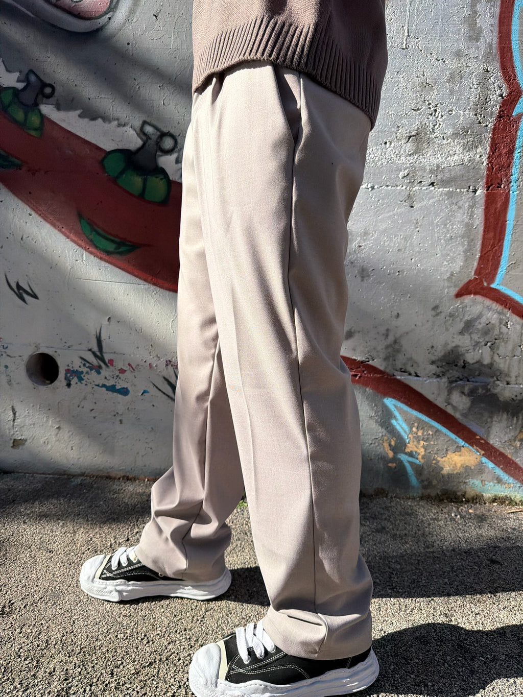 PANTALONE FONDO AMPIO TORTORA