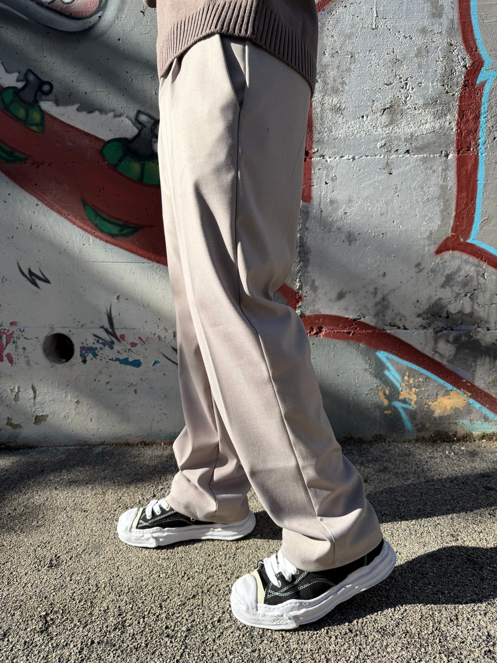 PANTALONE FONDO AMPIO TORTORA