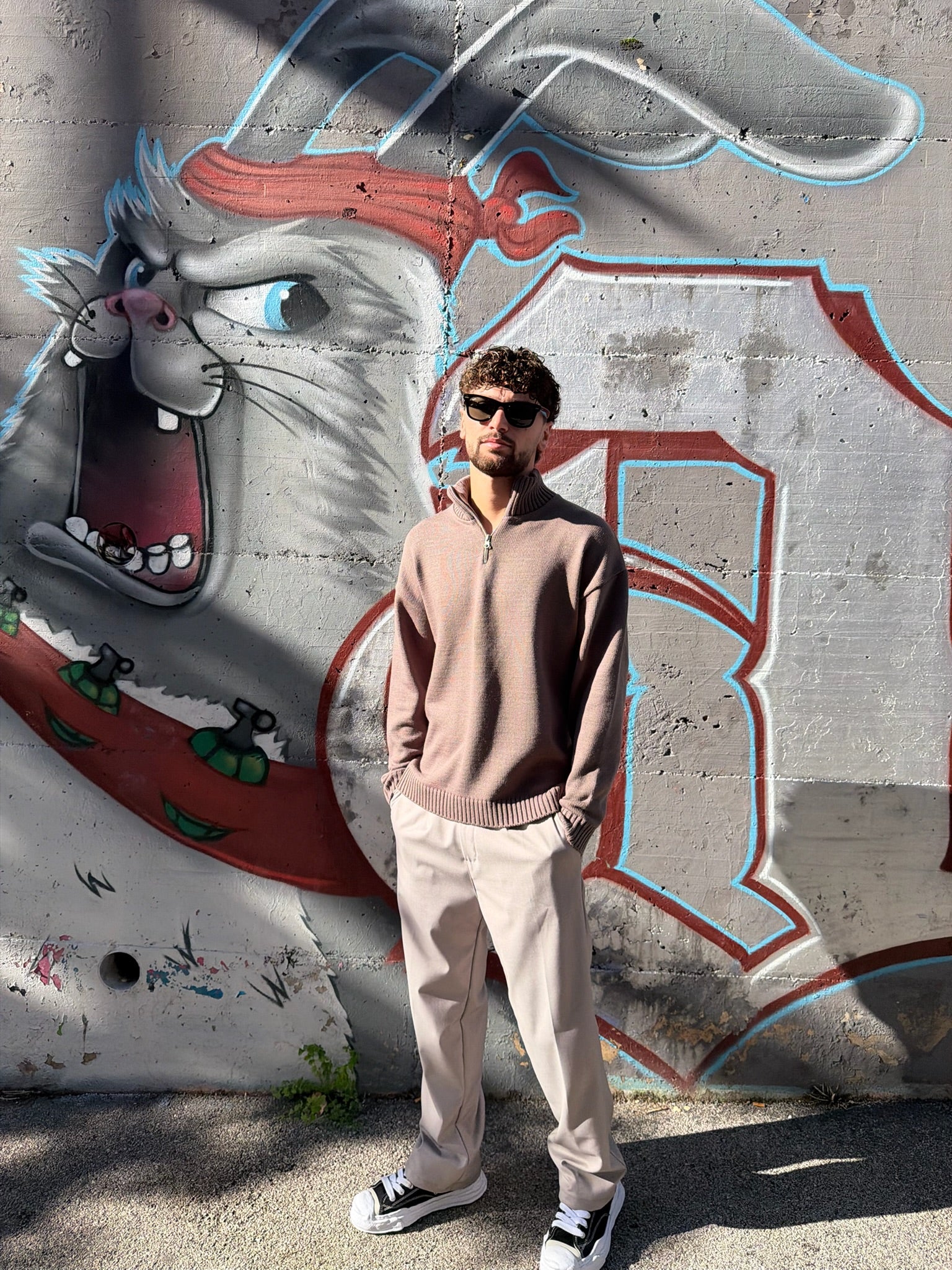 PULLOVER IN COSTA CON ZIP