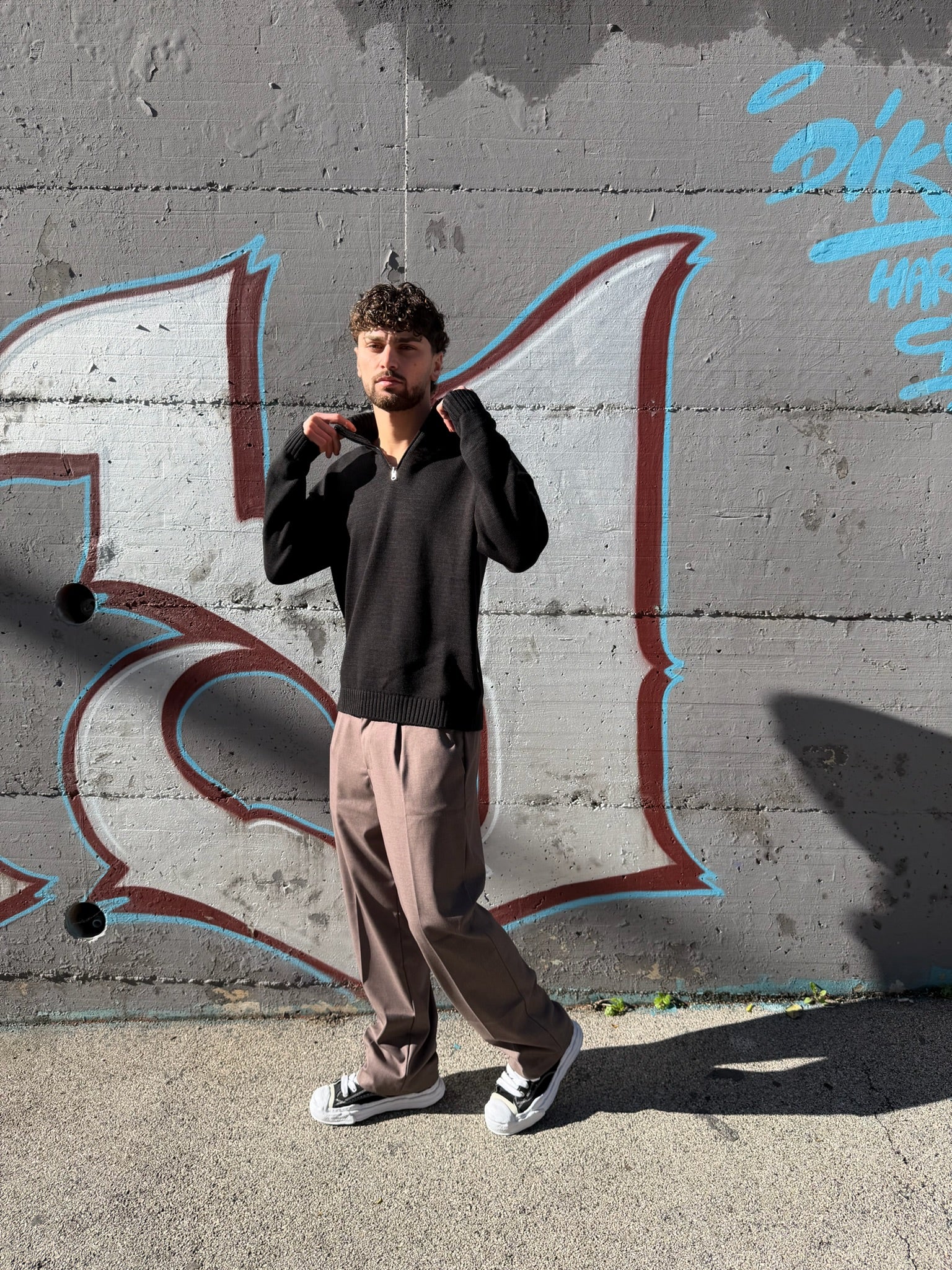 PULLOVER IN COSTA CON ZIP