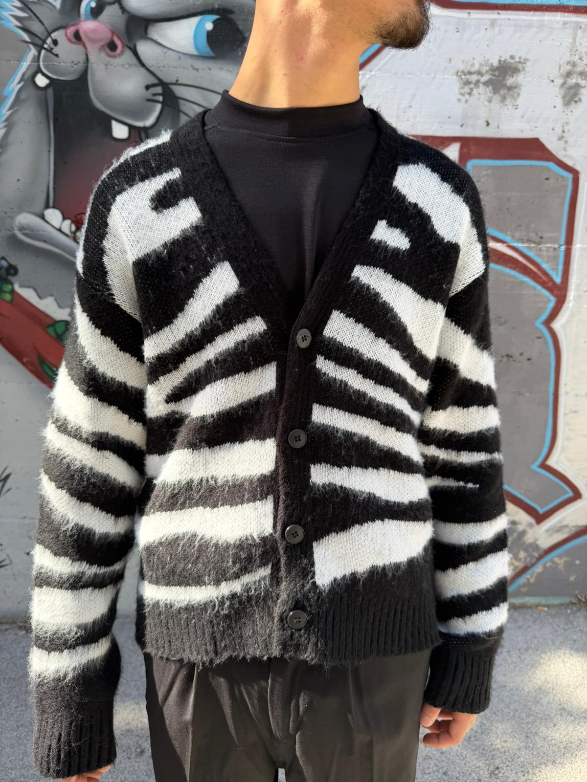 CARDIGAN PELO ZEBRATO