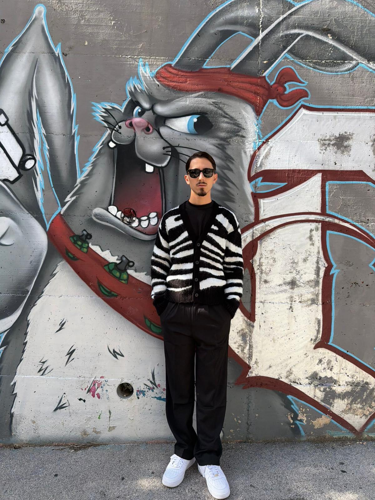 CARDIGAN PELO ZEBRATO