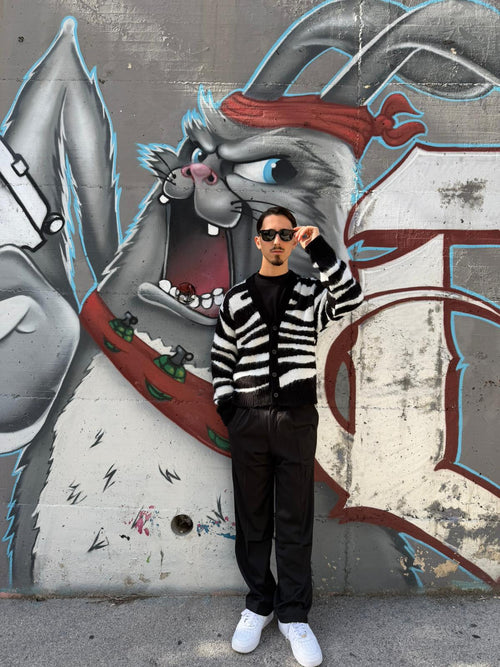 CARDIGAN PELO ZEBRATO