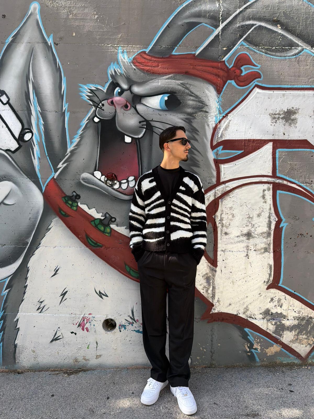 CARDIGAN PELO ZEBRATO